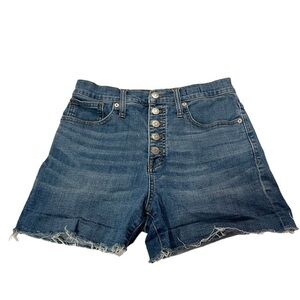 Madewell High Waist Denim Shorts - Blue